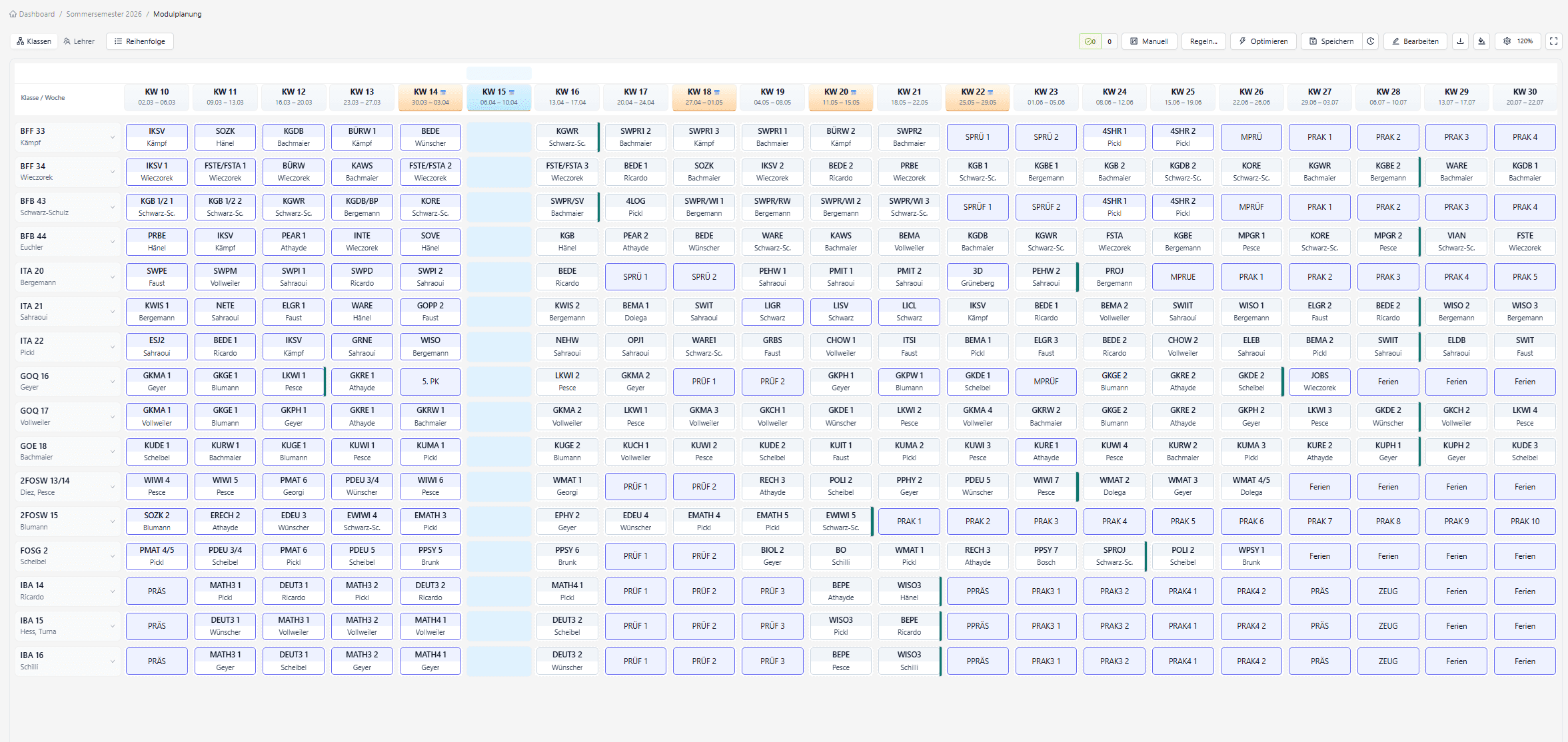Modulplanner — Planungs-Grid